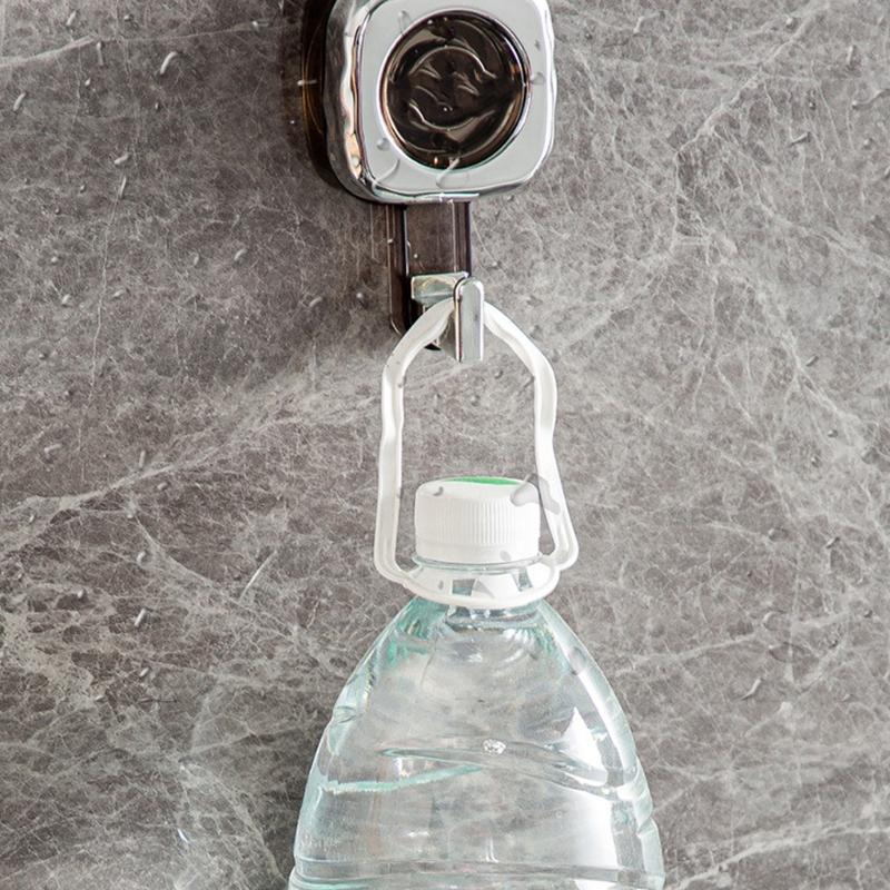 Rotating Suction Cup Hook For Bathroom Storage Waterproof ABS Materials Space Saving Removable Wall Mount