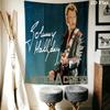 Johnny Hallyday Live Concert Poster Tapestry Fashion Print Background Cloth Background Wall Hanging Cloth Background Cloth Work Of Art