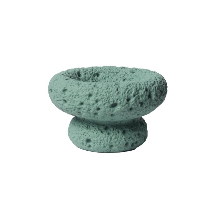 Colored Cement Mold Candle Holder Artificial Hand-sprayed Candle Plate for Crafts Tea Light Tray Concrete Plaster Molds