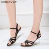2020 sommer Neue Alle-um Sommer frauen Schuhe Ein Wort Schnalle Einfache Hang Ferse Sandalen Transparent LFD