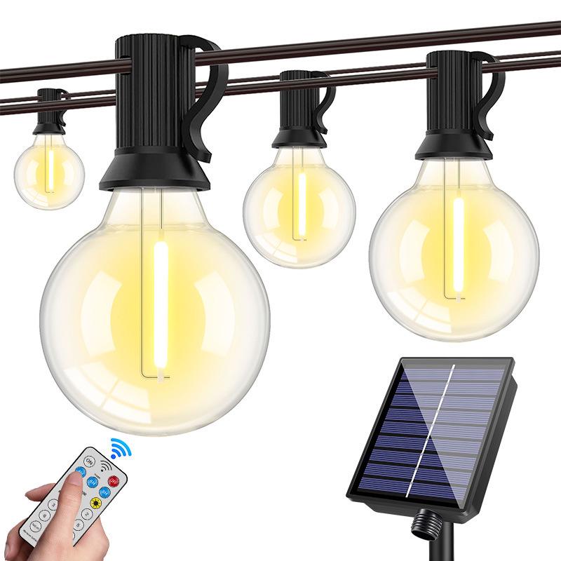 G40 Solar LED String Lights: Outdoor Copper Wire, Drop-Proof, Perfect for Atmosphere Decoration
