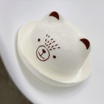 

Cute Baby Hat With Ears Summer Straw Mesh Baby Girl Boy Straw Hat Kids Fisherman s Hat Children s Hat Baby Beach Sun Hat 52cm білий