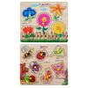 Bit Feex Kids Fort Pre Nursery Educational Jigsaw Puzzles for Adults Kids Learning Toys Kit Board Game 2 Pcs Set of Flower & Insects.