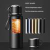 316 Stainless Steel Men's Large Capacity Insulated Outdoor Travel Mug with Tea & Water Separation, Custom Logo
