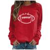 Unisex Fashion Printed Neck Long Sleeve Sweatshirt for Casual Wear