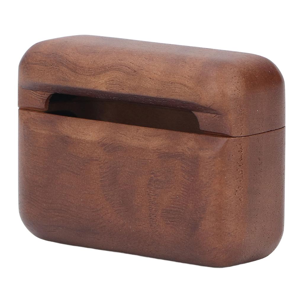 Wood Bluetooth Earphone Case Elegant Stylish Fine Polished Bluetooth Earbuds Protective Cover Case for IOS Pro Eaubuds