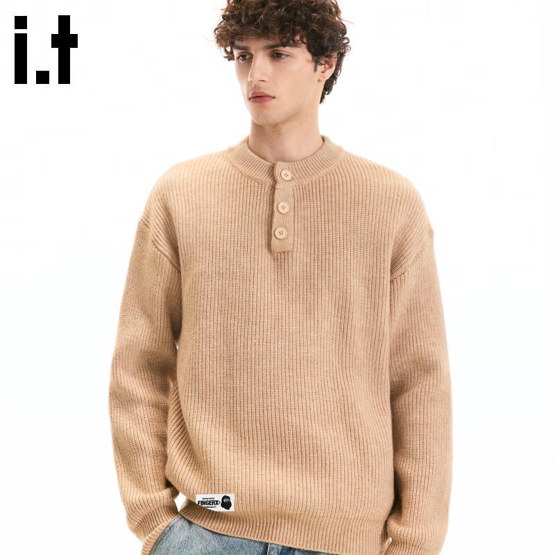 

Fingercroxxit Men s Henley Pullover Sweater XL