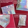 100Pcs Colorful Laser Packaging Self Sealing Bag Necklace Earrings Jewelry Packaging Bag Phone Case Yin Yang Laser Bag