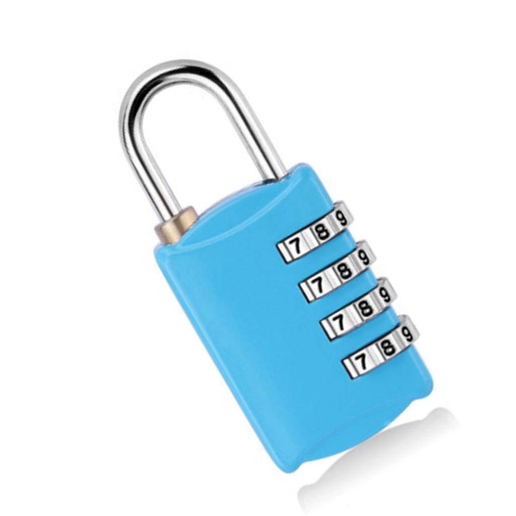 Coded Lock Zinc Alloy Keep Security Combination Padlock for Luggage Cases Filing CabinetsSky Blue