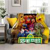 S-Sesame Street TV Cute Cartoon Flannel Blanket Soft Warm Throw Blanket for Bedroom Living Room Bed Travel Camping Picnic Gift