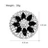 Fashion Rhinestone Flower Brooches For Women Elegant Clothing Pins Party Jewelry Gifts