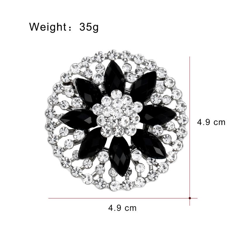 Fashion Rhinestone Flower Brooches For Women Elegant Clothing Pins Party Jewelry Gifts