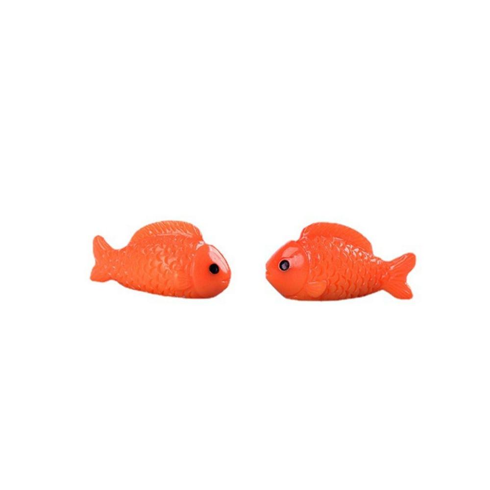 Accessories Lotus Flower,Leaf Goldfish Figurine Resin Crafts Pond Scene Miniature Fish Tank Decor