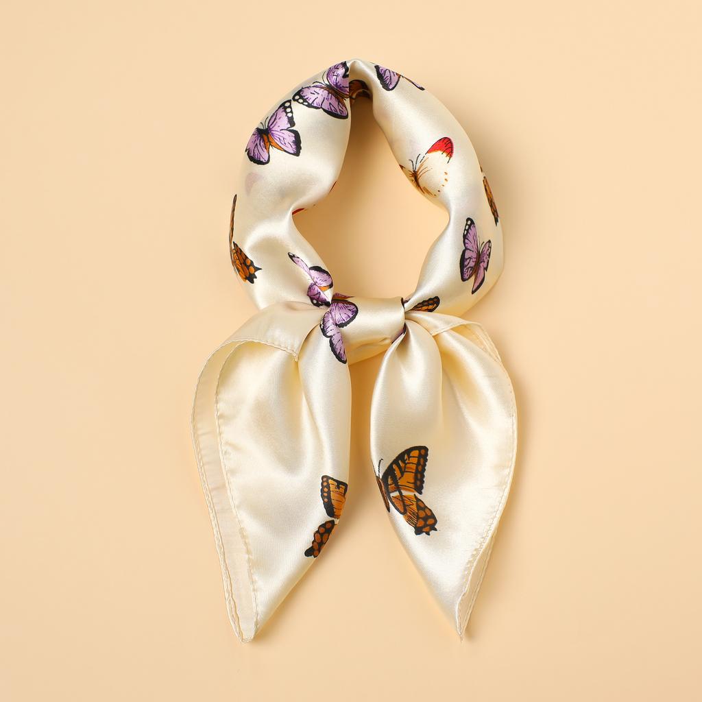 Luxury Leopard Print Print Female Silk Neck Scarf Square Hair Scarves Foulard Head Band Shawls Wraps Neckerchief Bandana Women