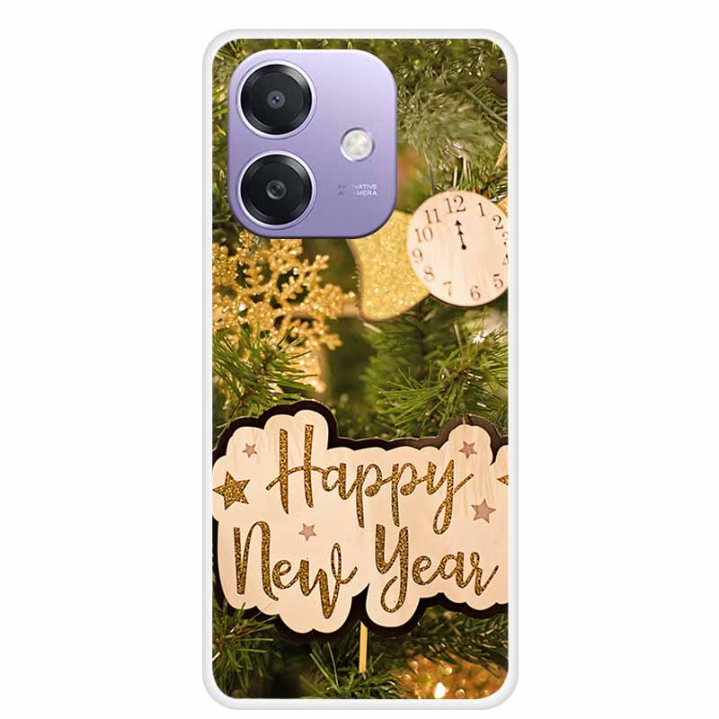 Christmas Phone Cases for OPPO A3 A3x 4G 5G Case Transparent Snowman Soft Santa Claus Silicone Back For A3 A3x TPU Clear Cases