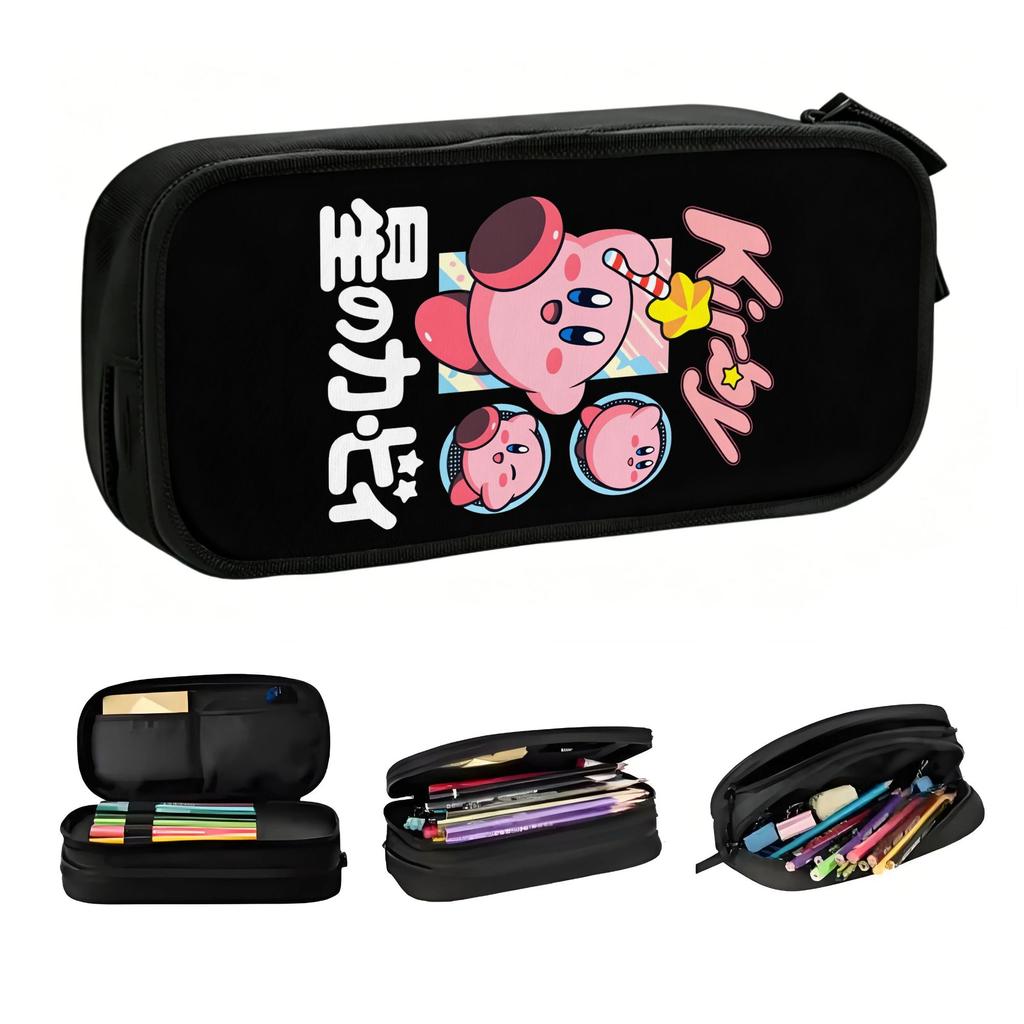 Cartoon K-Kirbys Game Cute Pencil Cases Girl Boy Big Capacity Anime Pencil Pouch Students Stationery