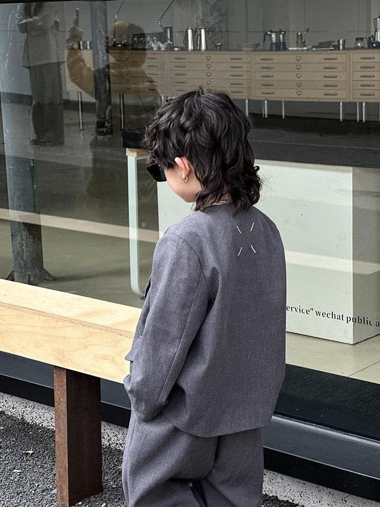 Boys' Spring 2026 Stylish Loose Suit Set - Formal Jacket Trend