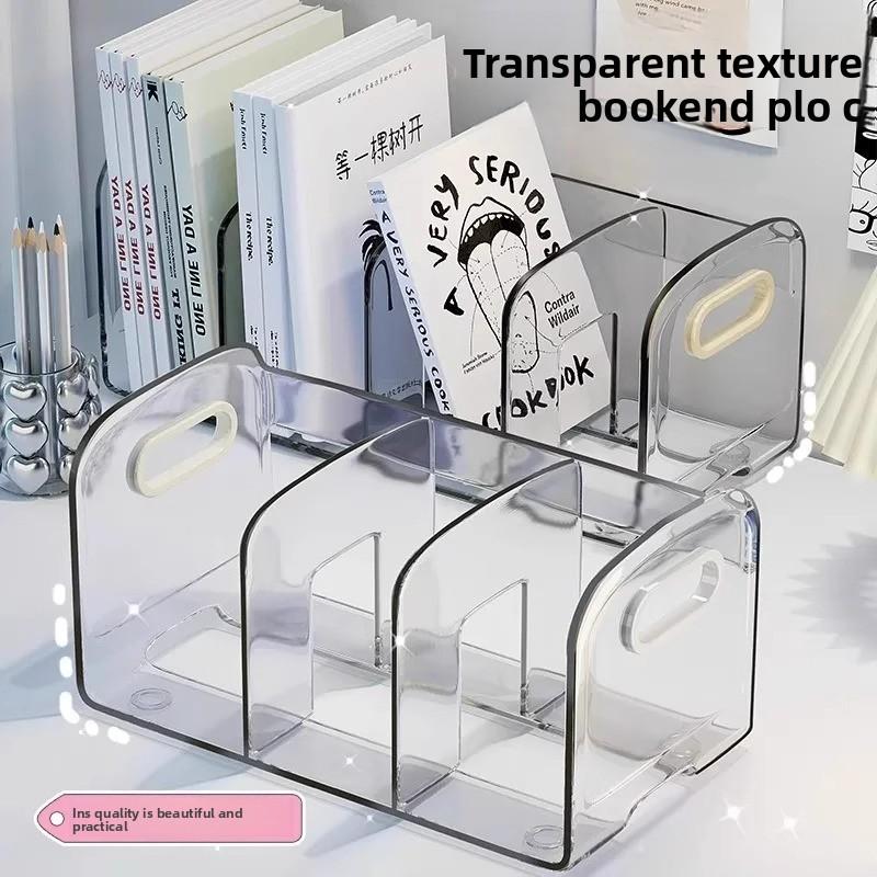 Desktop Storage Box, Bookshelf On Desk, Office Book Storage Rack, Student Study Table, Stationery Compartment, Pen Holder