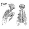 Floral Embellishment Necklace Angel Pendant Tranquil Winged Design with Mysterious