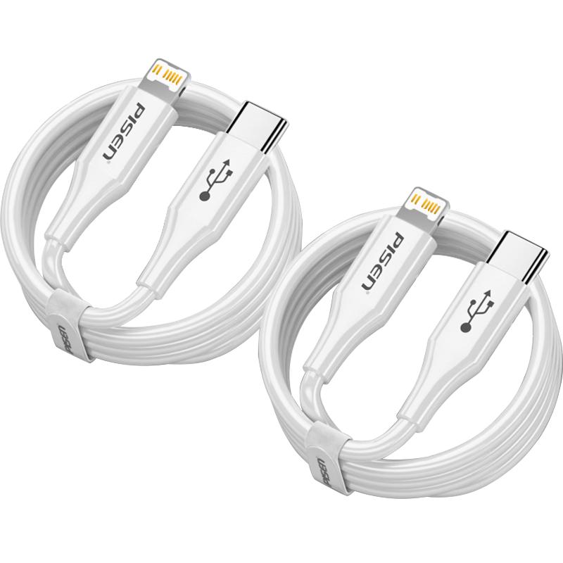 Pisen PD20W Type-C to Lightning Fast Charging Cable (2-Pack)