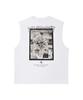 WACKY WILLY Summer Print Sleeveless T-Shirt White