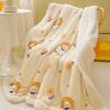 Spring and Autumn Milk Velvet Blanket  Lamb Cashmere Flannel Cartoon Blanket Bed Single Student Dormitory Coral Velvet Quilt