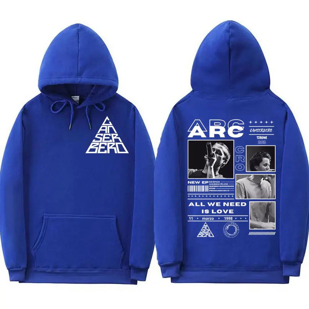 Canserbero All We Need Is Love limited edition printed men's retro hip-hop sweatshirt adult autumn and winter warm pullover