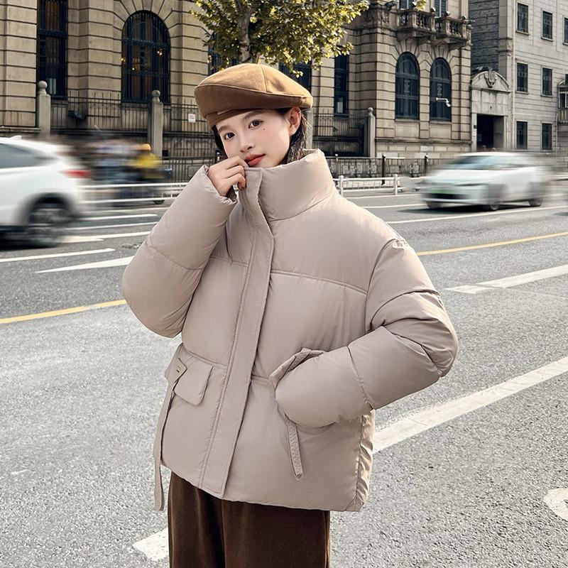Winter padded jacket women's warm thickened padded jacket stand-up collar short loose bread jacket small padded jacket versatile trendy