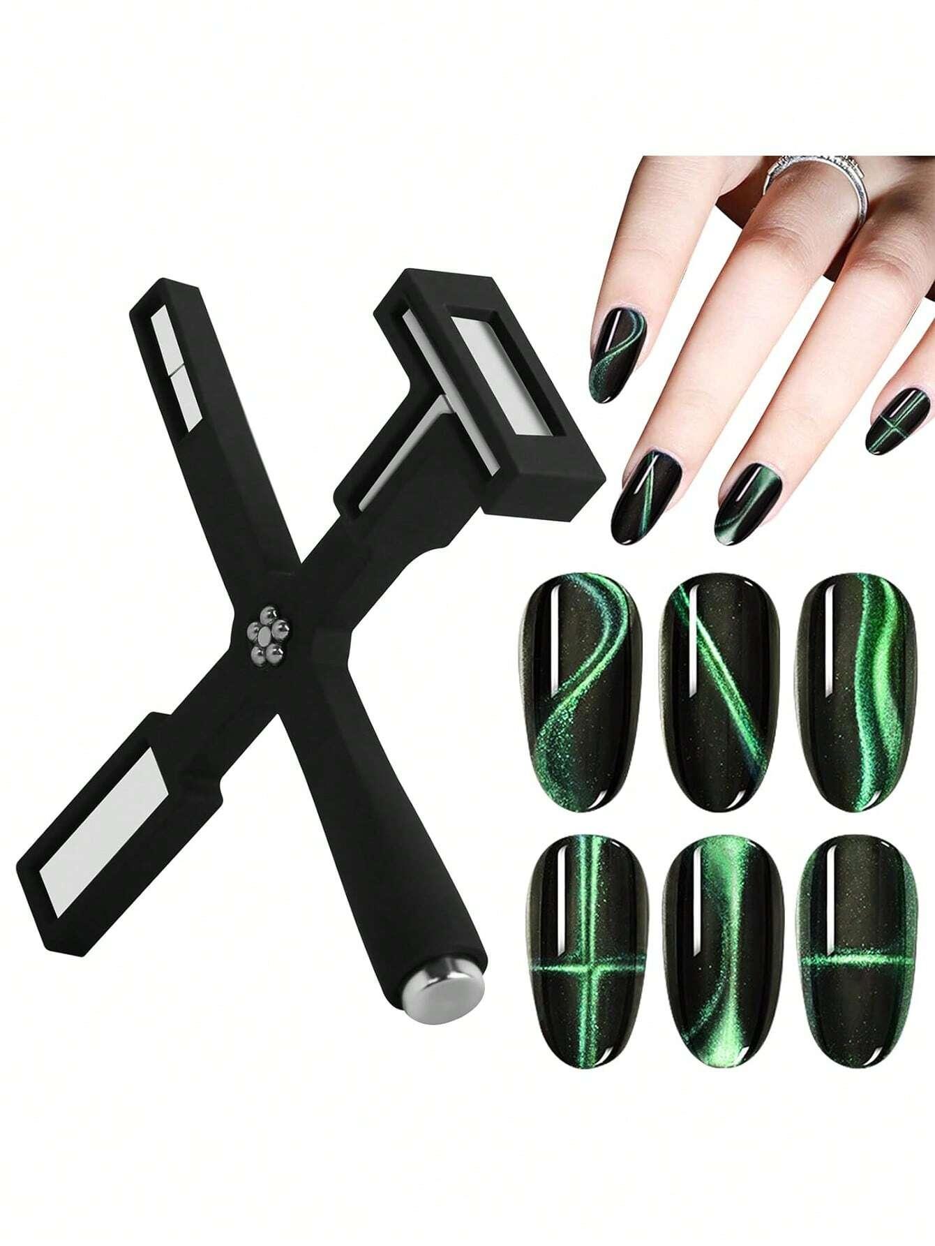 

1 шт. магнитная палочка для ногтей 5 в 1 крест кошачий глаз УФ-гель-лак магнит 9D 5D линия в полоску узор салон DIY инструмент для дизайна ногтей