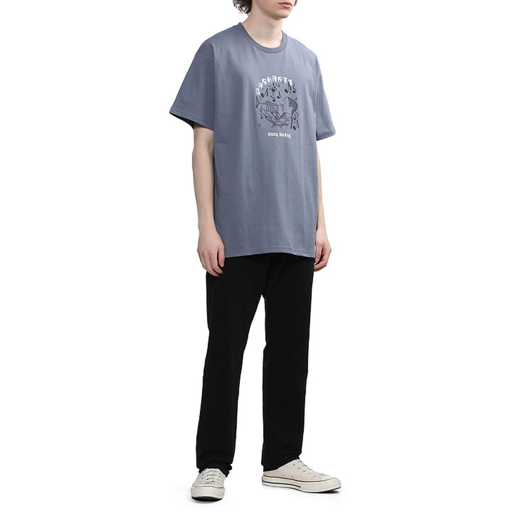 Carhartt WIP SS23 Cartoon Pattern Printed Crew Neck Short Sleeve T-Shirt Men Tops Blue CHXTES231014K-BLD
