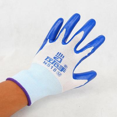 N518 Nitrilbeschichtete Handschuhe: Ölbeständig, Rutschfest, Atmungsaktiv und Strapazierfähig für die Mechanische Bearbeitung, Autoreparatur und Logistik.