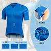 DIFOS Short Sleeve Cycling Summer Cycling Size M Men's Jersey, Wear, Quick-Drying, Breathable, Pockets, Reflective, Blue,
