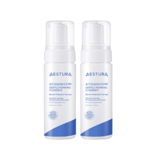 Aestura ATOBARRIER365 Gentle Foaming Cleanser Mild Moisturizing Facial Cleanser for Sensitive Skin 150ml X 2