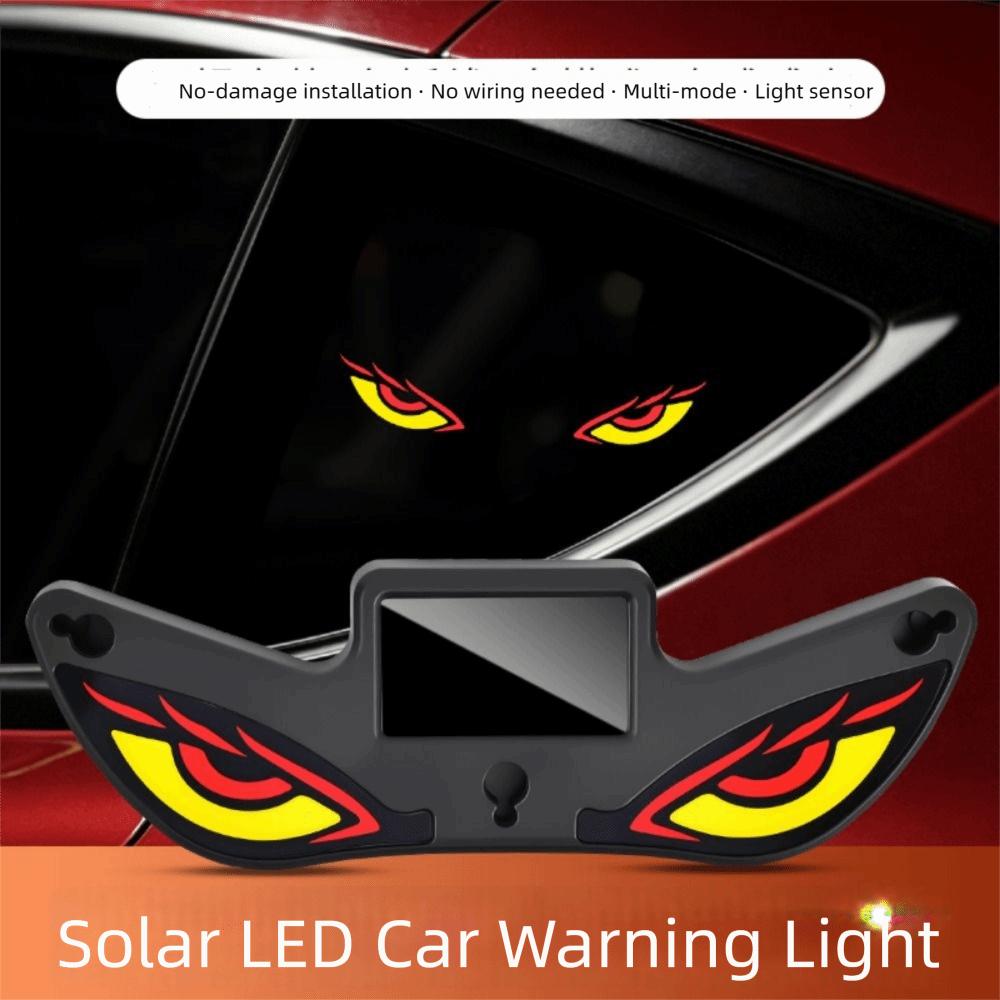 LED Car Neon Light Solar Powered Anti-Rear-End Light Vehicle Signal Lights Car Decoration