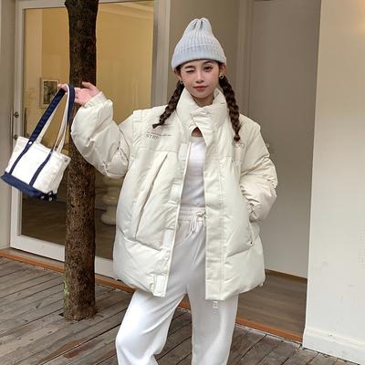 Detachable Sleeves Cotton Jacket Women's Winter  Loose Warm Thicken Coat