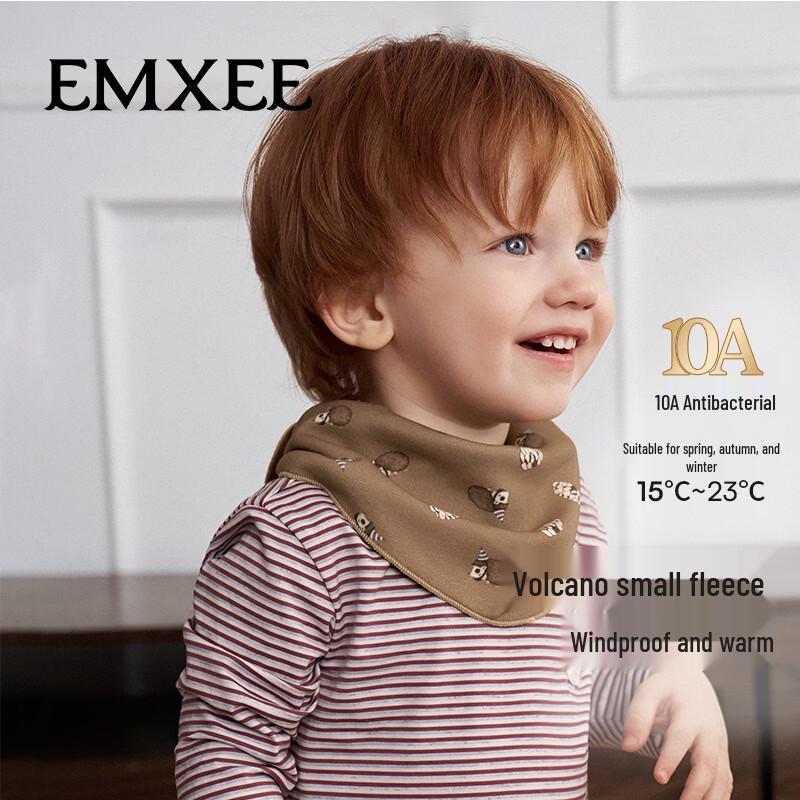Детский треугольный шарф EMXEE с вулканической микро-щеточкой One Size