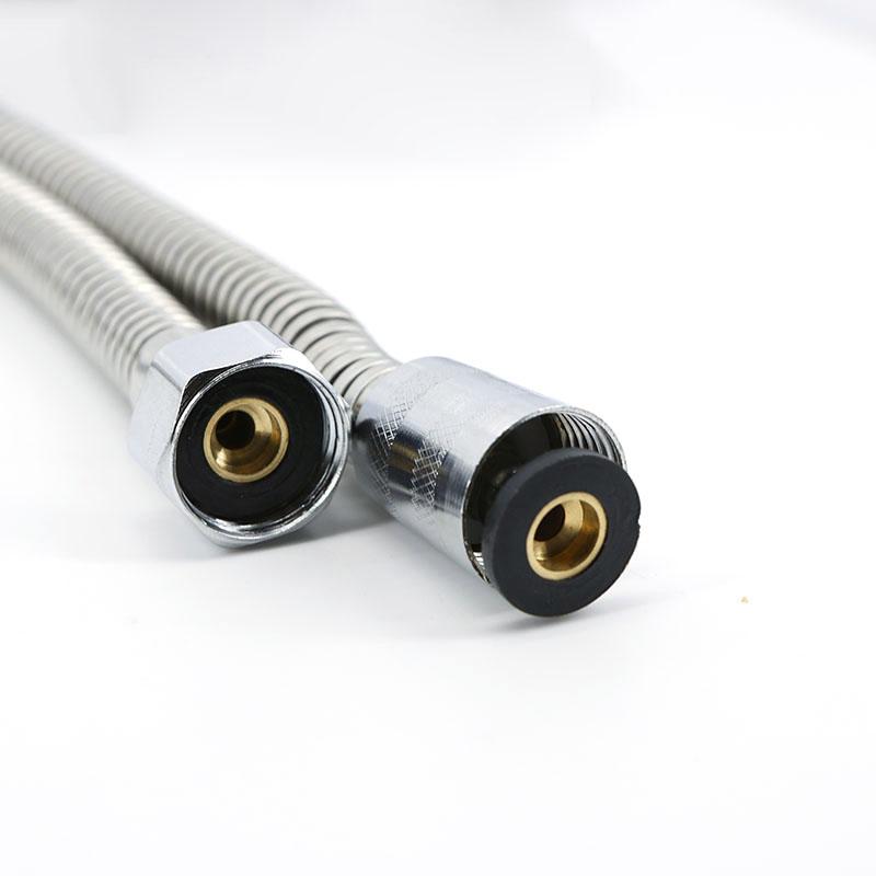 Silver 1.2m 1.5m 2m Bath Shower Water Hose Stainless Steel Flexible Pipe for Bidet Nozzle Head Plumbing Bathroom 120CM 150CM