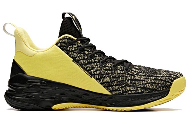Men's Sneakers Anta KT4 Cushioning Slip Resistant Breathable Low Top Basketball Shoes Men's Yellow Black