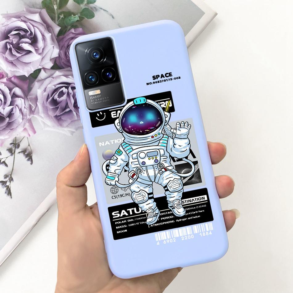 For Vivo V21e Case Vivo V21E 4G V 21E V2061 Lovely Cartoon Candy Color Soft Silicone TPU Phone Back Cover