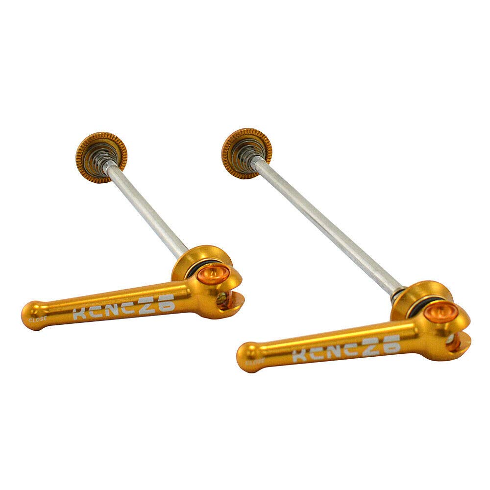 KCNC Z6 KQR Road Stainless Axle Hub SK2147 Skewer, Gold, KQR-04-RD-G,