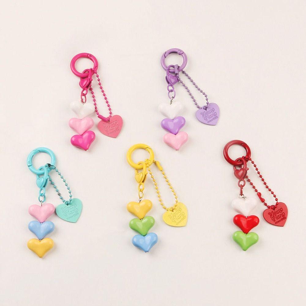 Heart Bag Accessories Y2k Earphone Case Pendant Fashion Key chain Key