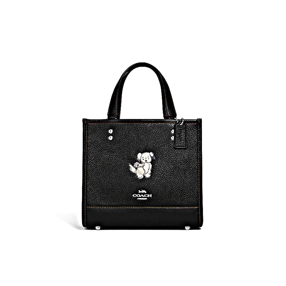 New COACH Dempsey Cow Leather Tote Bag, Shopping Bag, Shoulder Bag, Crossbody Bag, Handbag Trumpets Women's Black CD448-SVM2