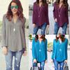 Elegant Fashion Women Blouse Chiffon Long Sleeve Ladies T Shirt Casual Loose Shirt Tops