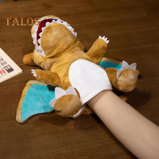 İnteraktif Dinozor El Kuklası İnteraktif Hareketli Ağızlı Peluş Oyuncak Çocuklar için Eğitici Hikaye Anlatma Aksesuarı