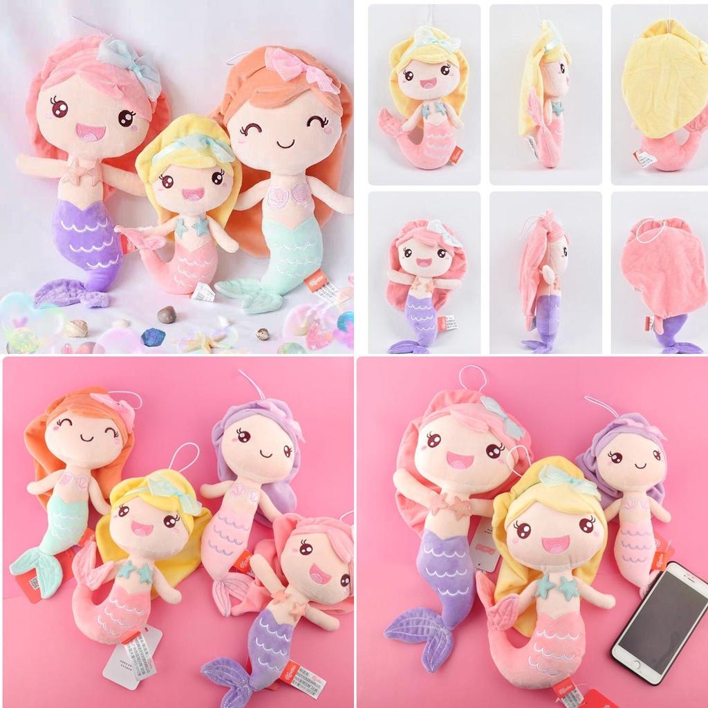 Soft And Cuddly Mermaid Princess Plush Toy With Long Hair For Girls