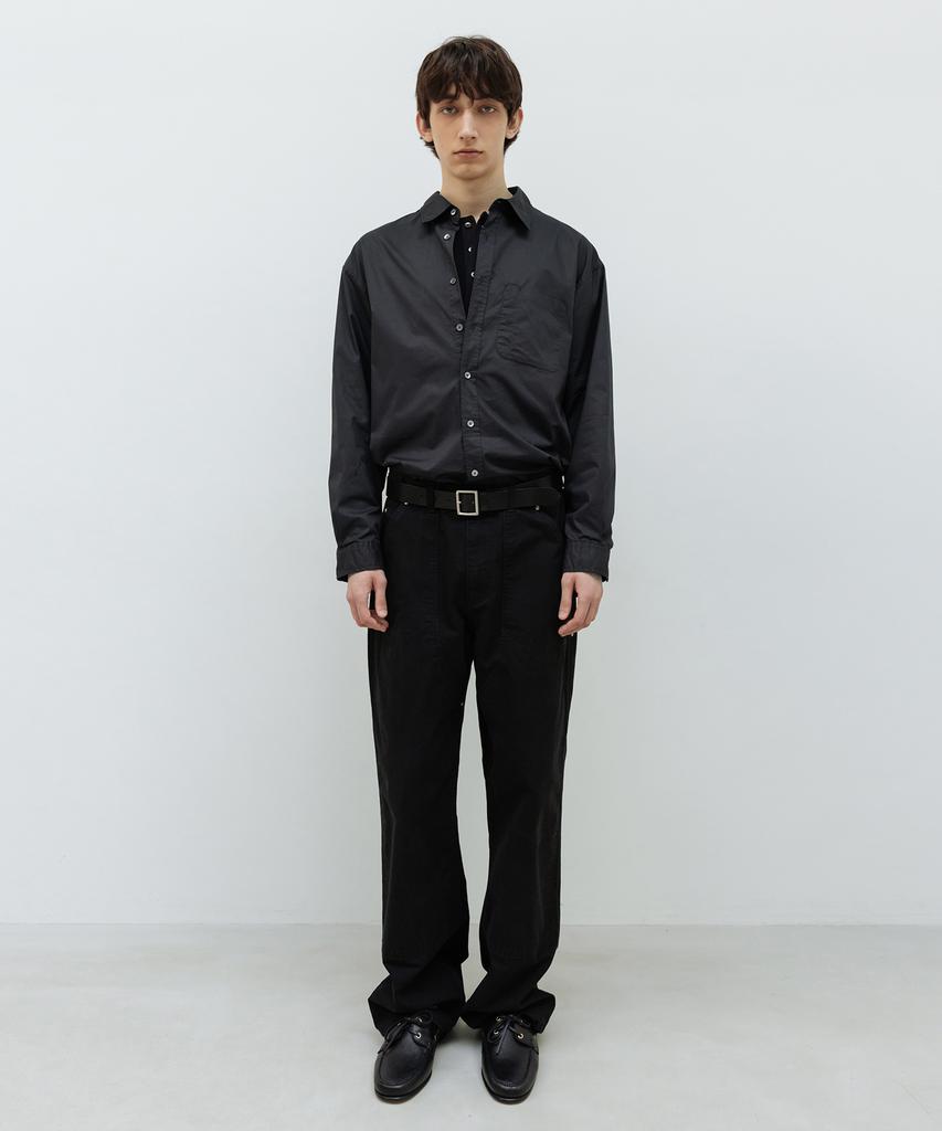 INSILENCE Washed High Density Shirt Mud Black