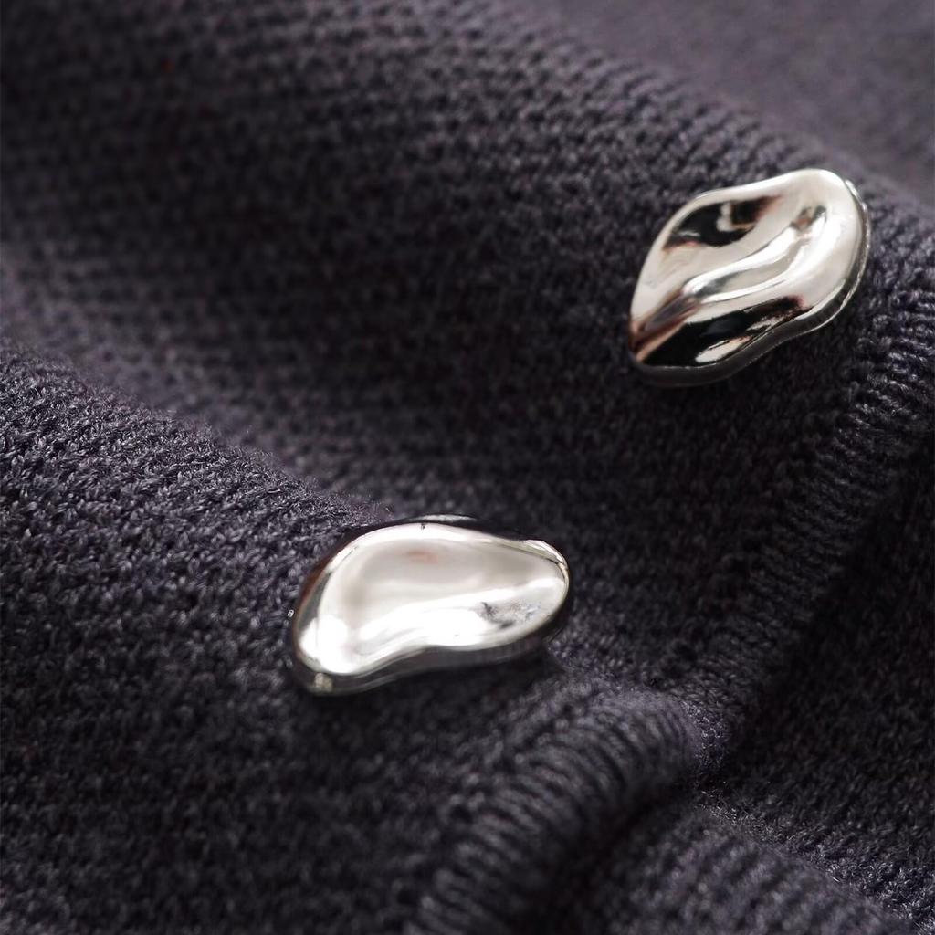 Spring 2025 Women's Fashion Slim Fit Round Neck Knit Cardigan