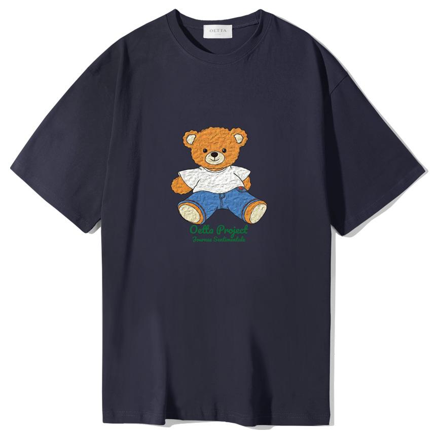Yda Denim Teddy Bear Short Sleeve T-Shirt Navy Navy/M