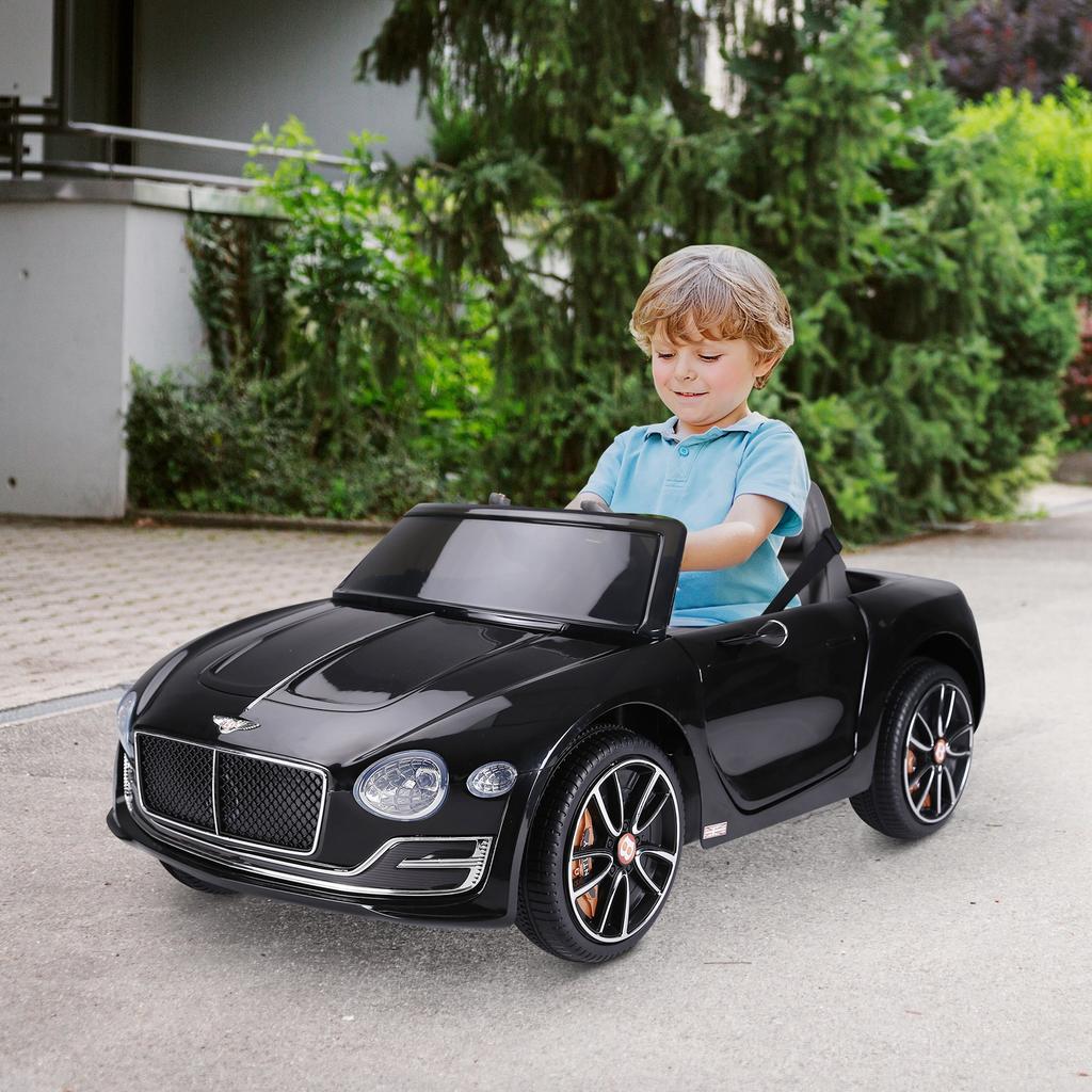Electric Car, Bentley GT, for Children 3+, 2.5-5 km/h, 108 x 60 x 43 cm, Black
