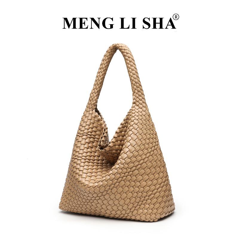Trendy Lazy Style Large Capacity Hand-woven Bag Women's Fashion Hand-tote Shoulder Armpit Mother-in-law Tote Bag
